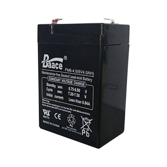 Global Industrial 6V 4Ah Lead-Acid Rechargeable Battery
