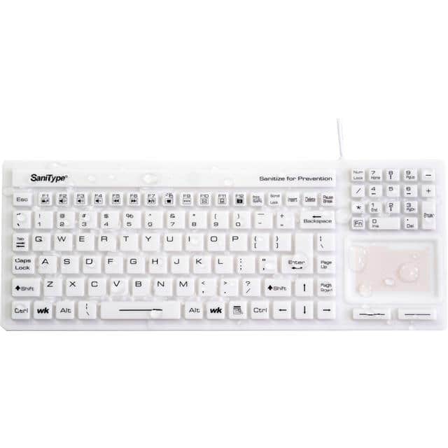 WetKeys Washable Keyboards KBSTRC106T-W-C10