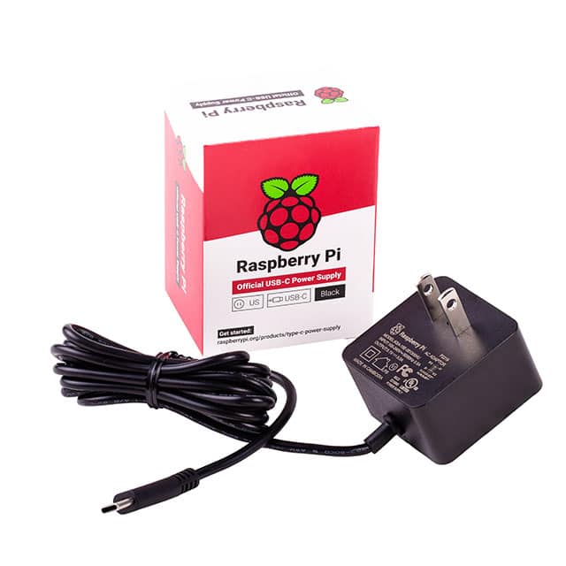 Raspberry Pi RPI USB-C POWER SUPPLY BLACK US